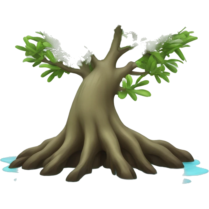 a mangrove tree that is waving enthusiastically emoji