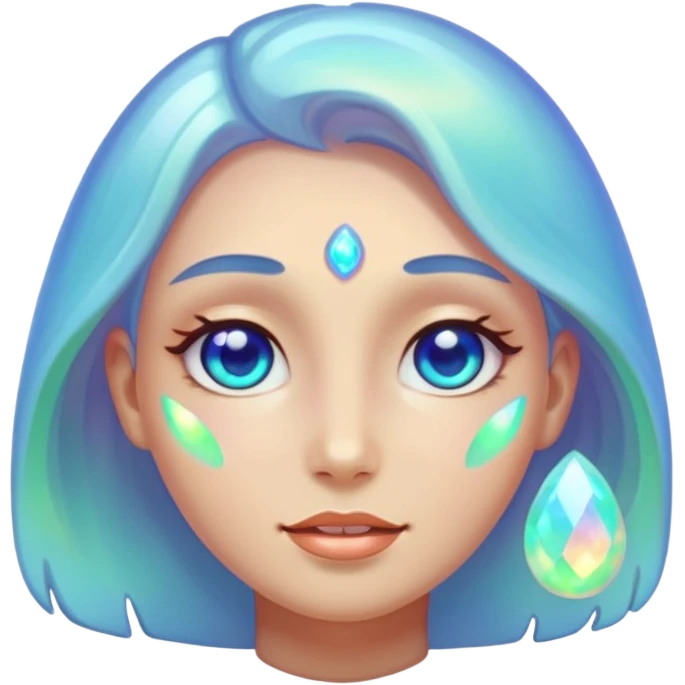 Face with opal paint on it  emoji
