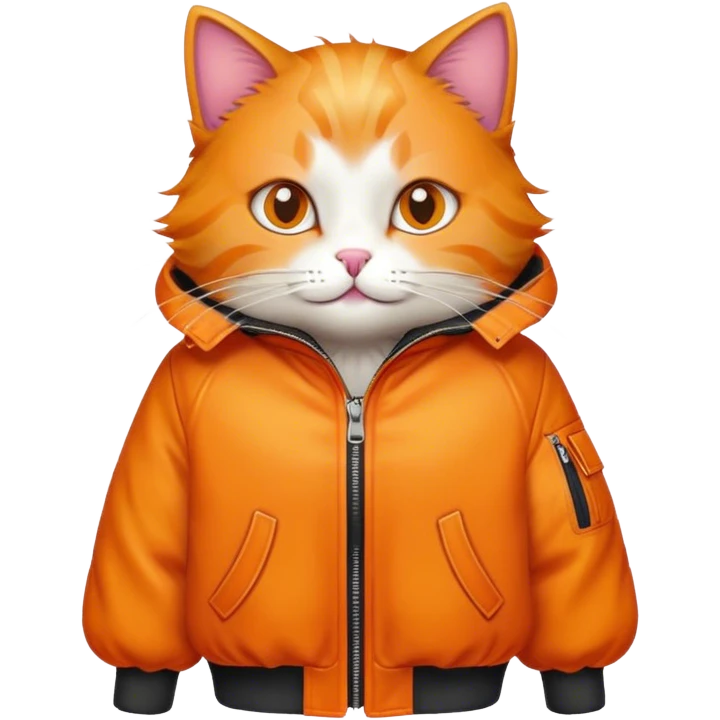 Cat wearing jaket emoji