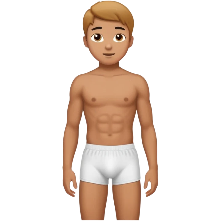 A teenage boy in briefs emoji