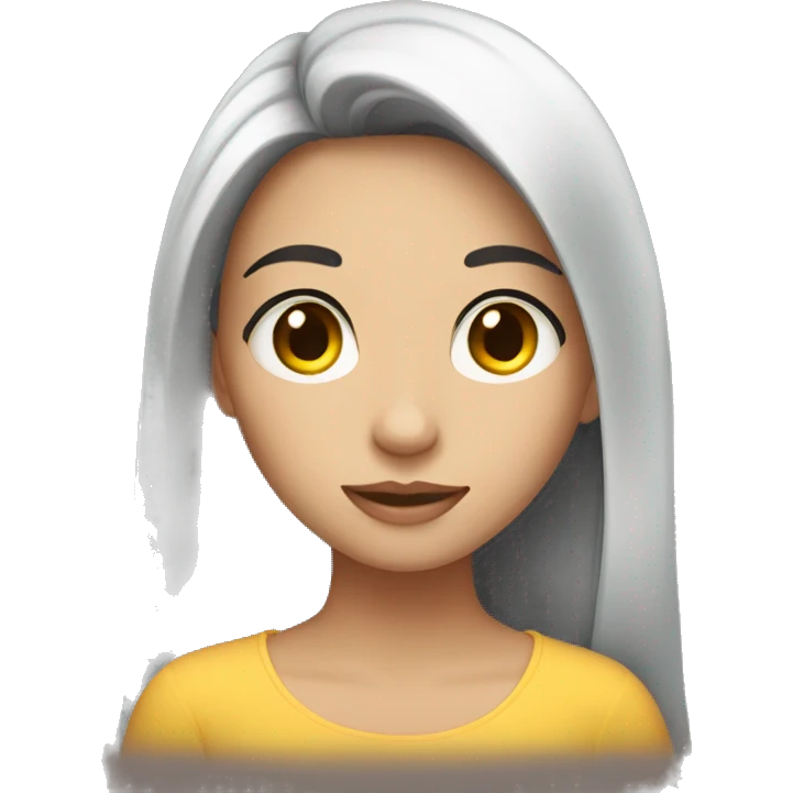 Pretty girl with dark hair  emoji