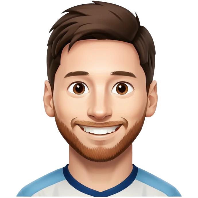 Emoji de messi sonriendo emoji