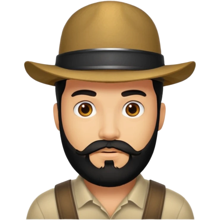 Hombre con barba negra emoji