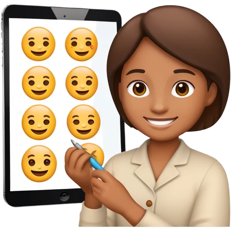 Artist creating an emoji emoji