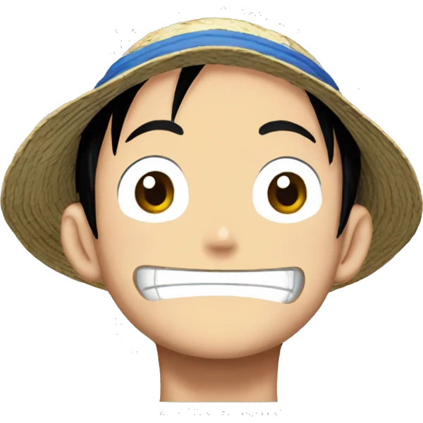 Luffy's face from one piece anime emoji