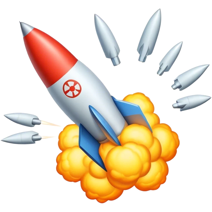 missile with nuclear symbol emoji