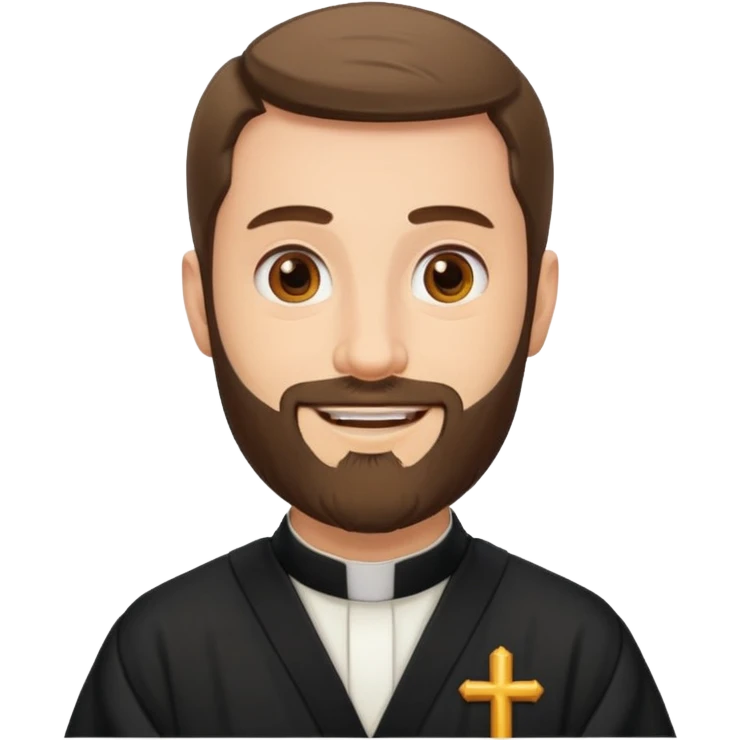 нарисуй доброго священника с бородой  emoji