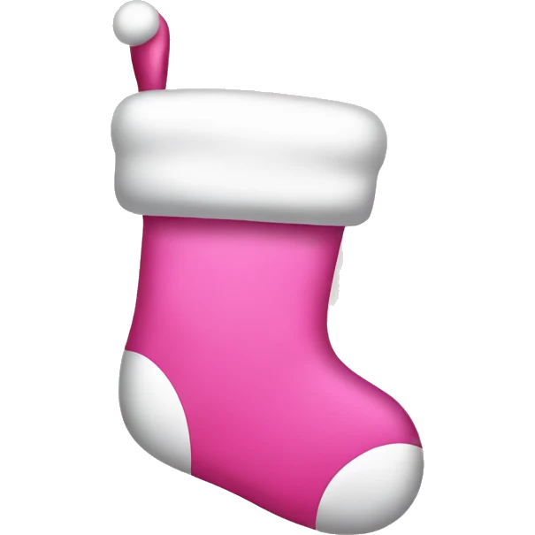 Pink Christmas stocking  emoji
