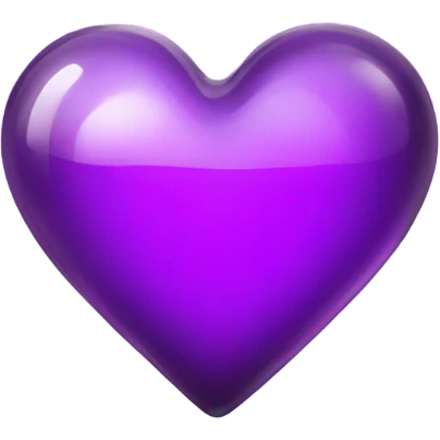 Shiny glass violet heart  emoji