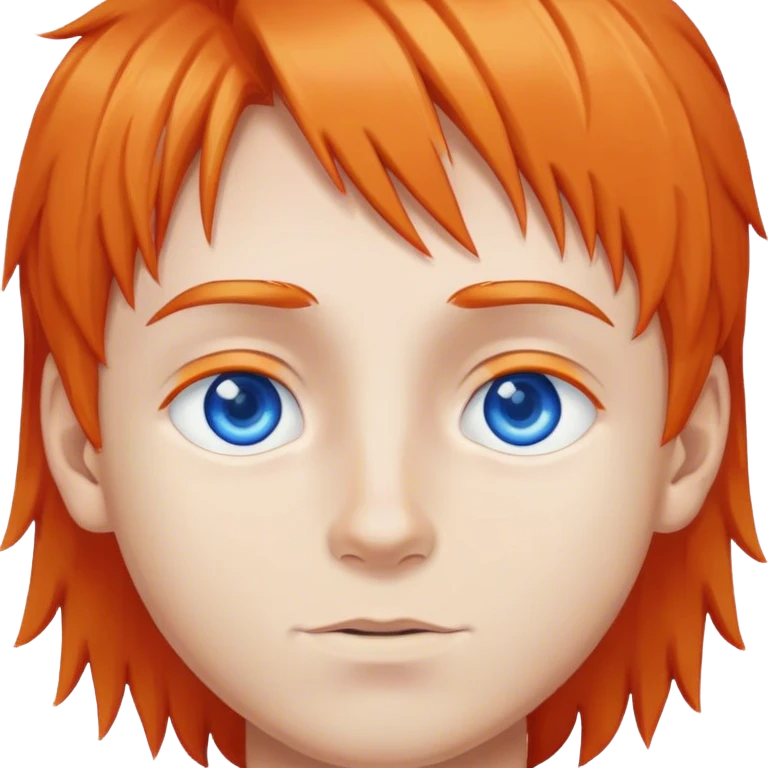 Boy with orange hair and blue eyes emoji