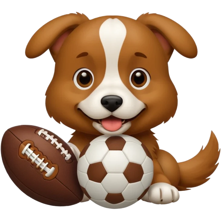 Dog with football emoji