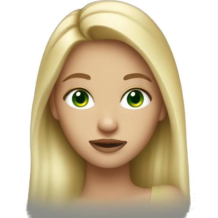 dirty blonde girl with green eyes emoji