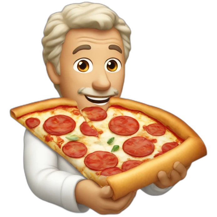 papa johns eating pizza emoji