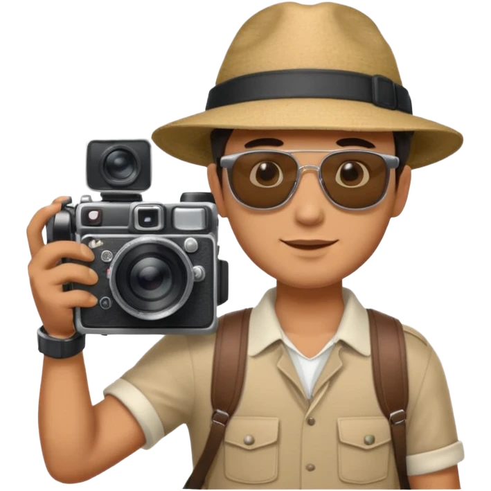 man hold  largefilm Camera ,on his shoulder emoji