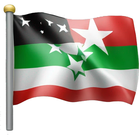 syrian flag with 3 stars emoji