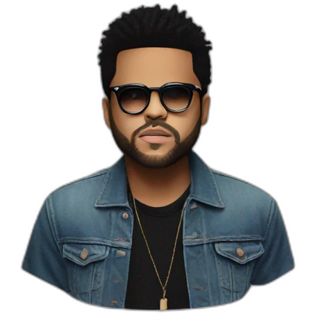 The Weeknd with his glasses emoji