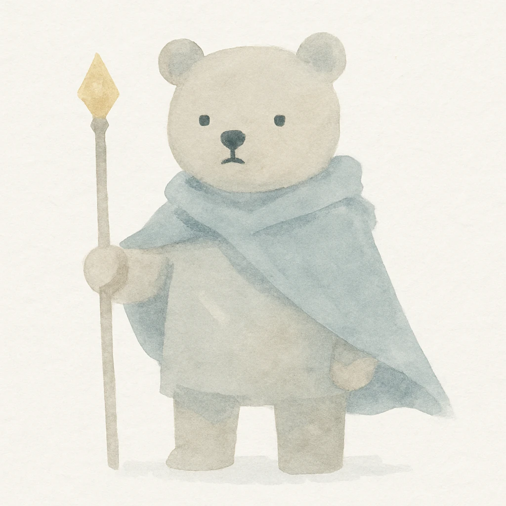 cute bear inspired by awakening sage from Black Desert Online emoji