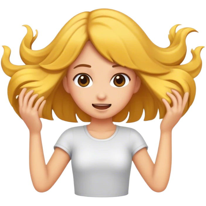flipping hair girl emoji