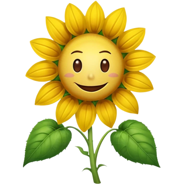 An exact  picture of the sunflower from Plants vs. Zombies emoji