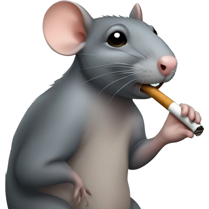 Rat smoking a cigarette  emoji