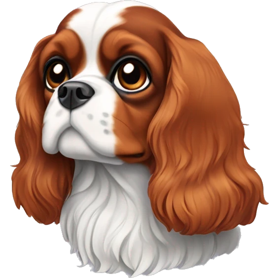  Cavalier King Charles spaniel tricolor emoji