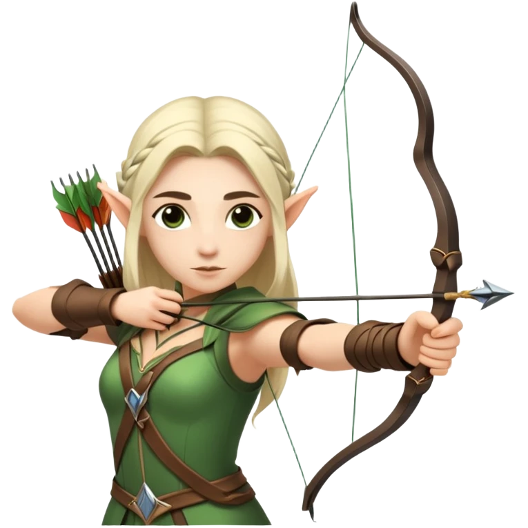 elven archer with bow and arrow emoji