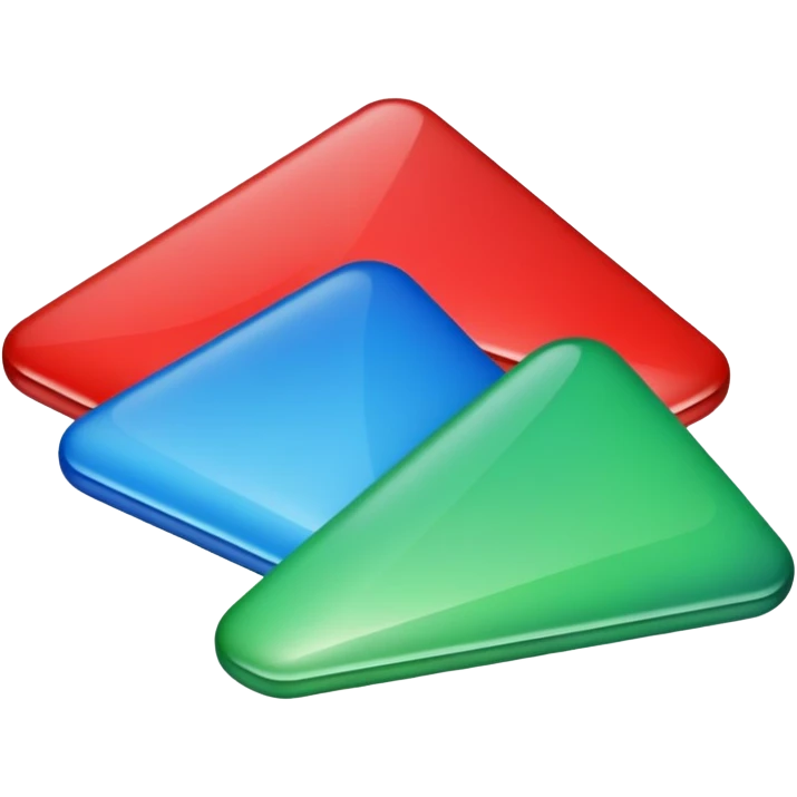Red triangle green rectangle blue oval emoji