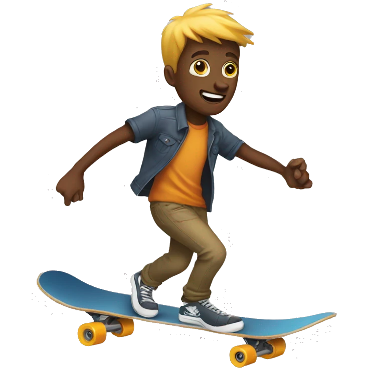Guy on a skateboard emoji