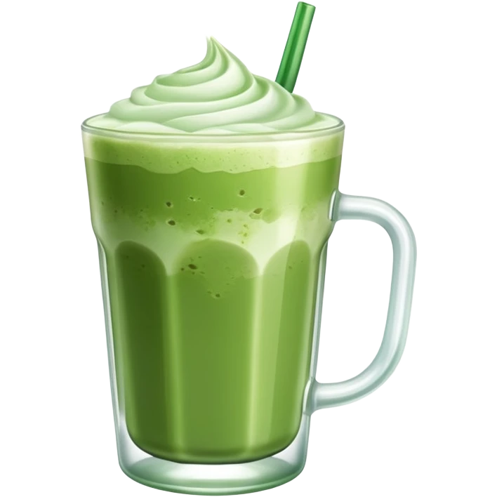 iced matcha latte  emoji