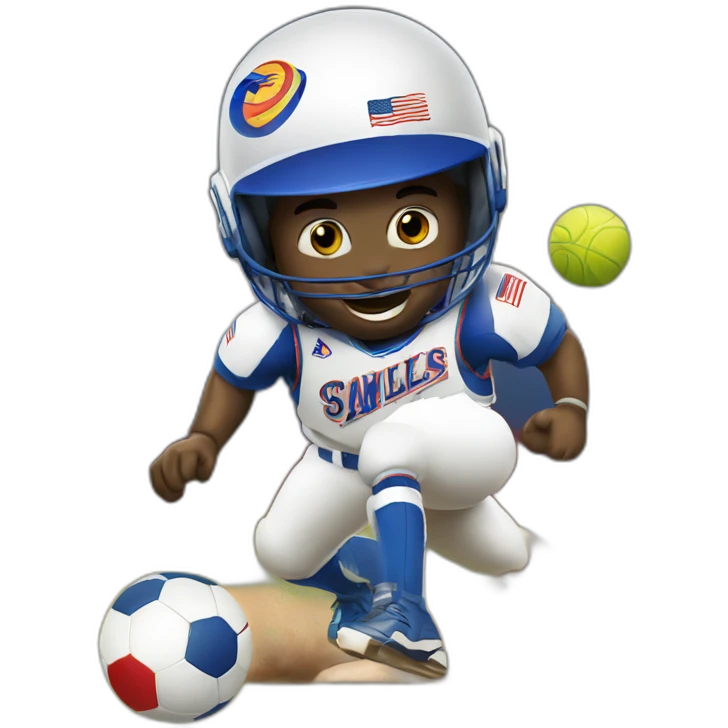 a rocket man bouncing a ball emoji