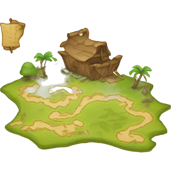 treasure map emoji