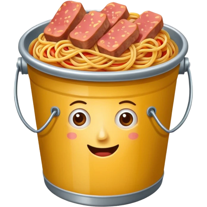 BUCKET OF SPAM spaghetti SLOP  emoji