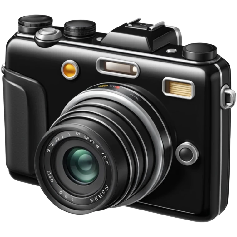 Transform this into a stylized 3D emoji-style icon of a retro [Olympus Stylus 300 Digital]  emoji