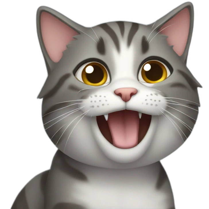 cat pointing backwards excitedly emoji