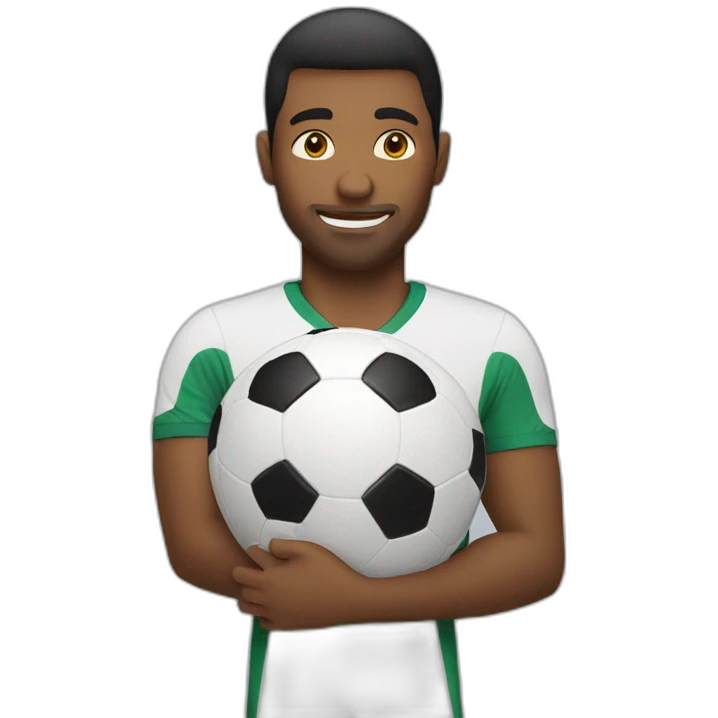 man Holding Soccer Ball emoji
