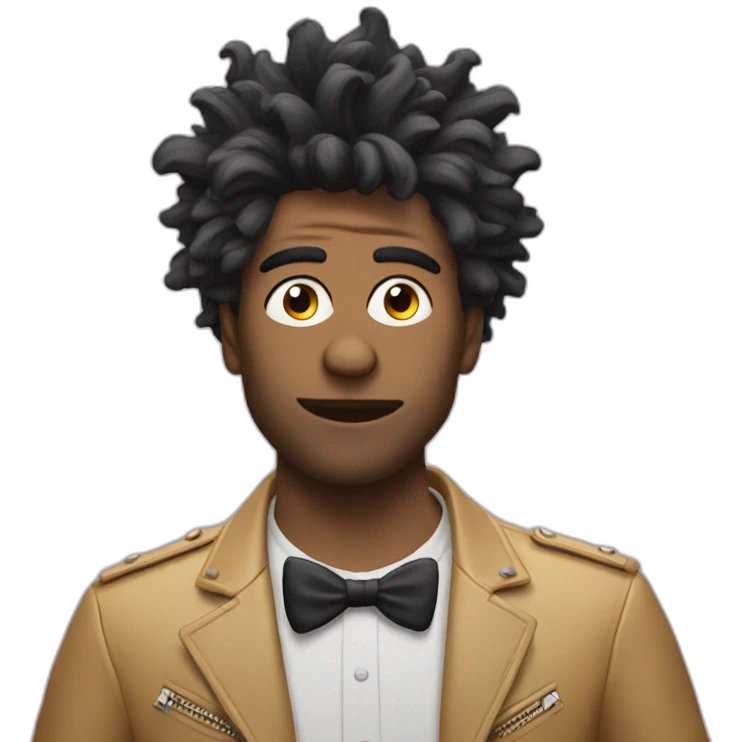 A musician with crazy hair emoji