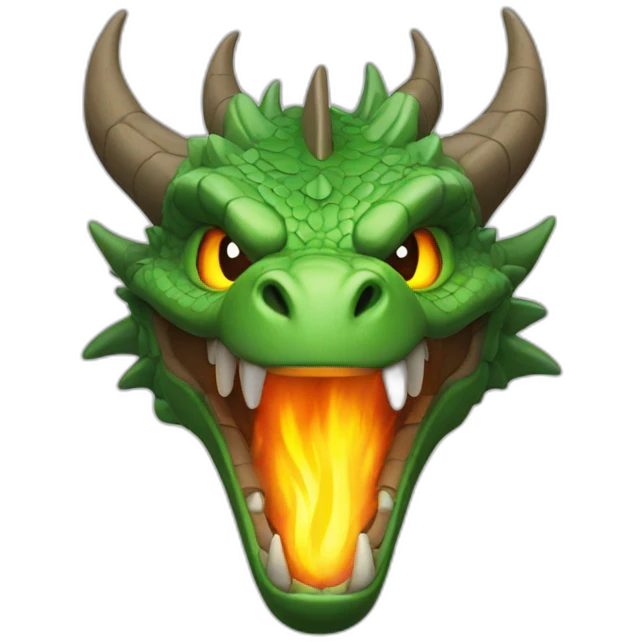 Dragon head fire emoji