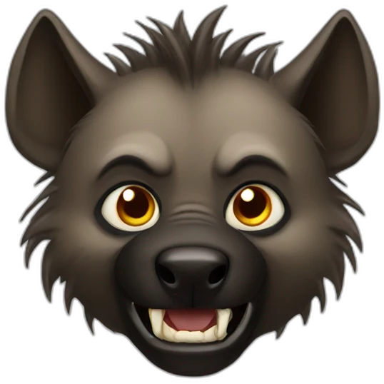 evil brown hyena emoji