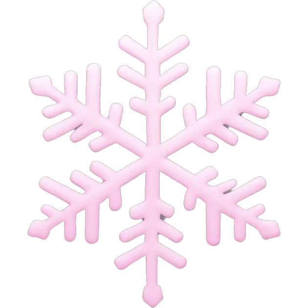 pastel pink snowflake  emoji
