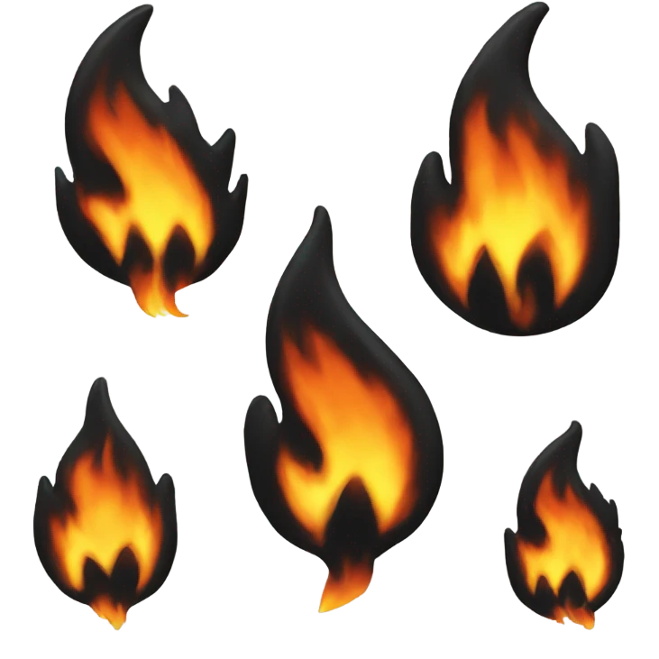 Black flame emoji