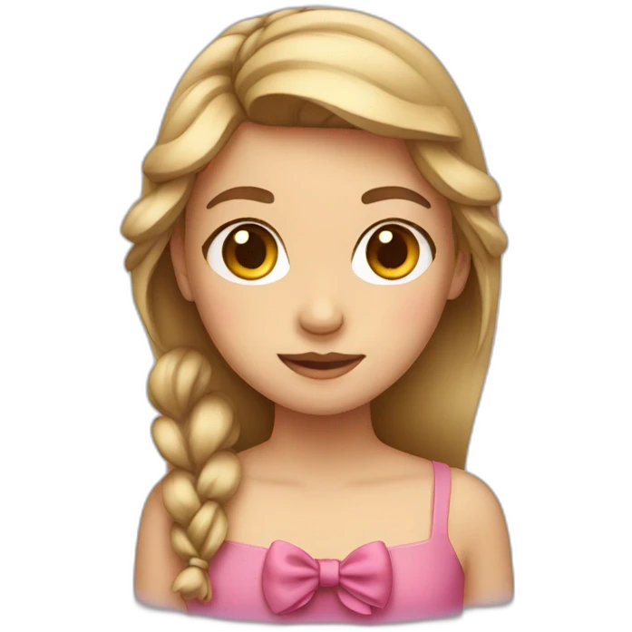 girl with a bow emoji