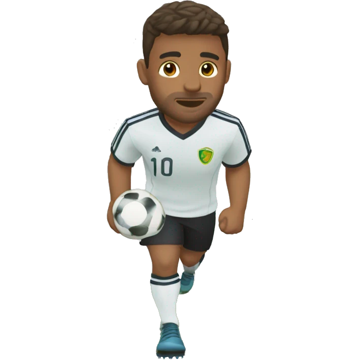 Bola de futebol entrado no gol emoji