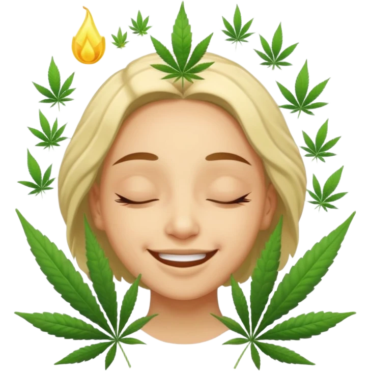High of weed human light skin emoji emoji