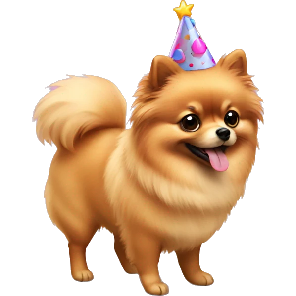 Pomeranian birthday emoji