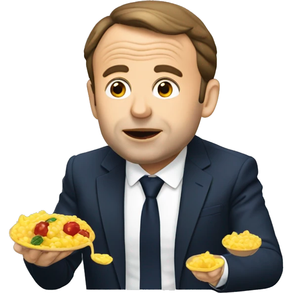 Macron qui mange du thon emoji