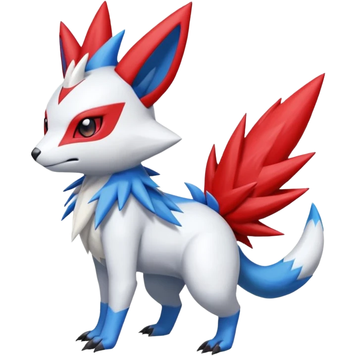 Garurumon-Meloetta-Zangoose-fusion-hybrid-creature (full body) emoji