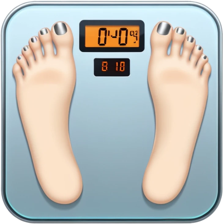 feet on digital scales emoji