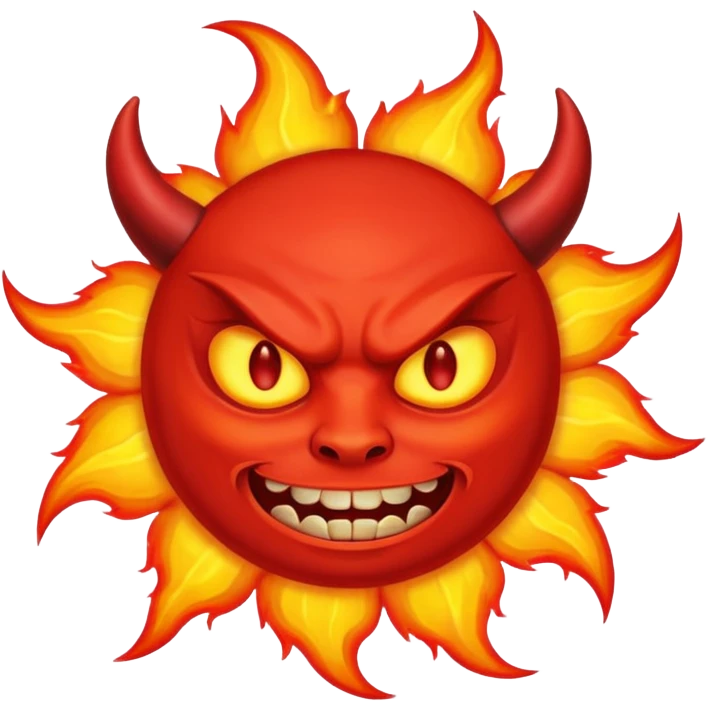 Devil sun emoji