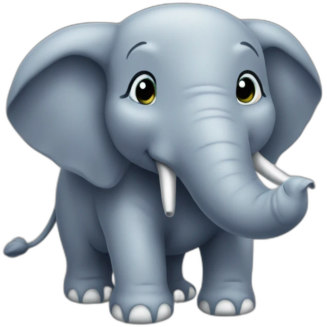 Éléphant sur un chat emoji