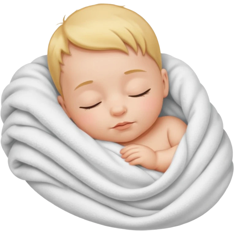 Baby sleeping in a blanket emoji